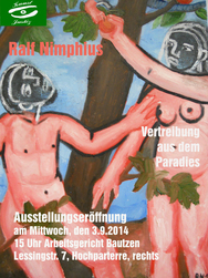 Plakat Vertreibung aus dem Paradies - Bilderausstellung von Ralf Nimphius