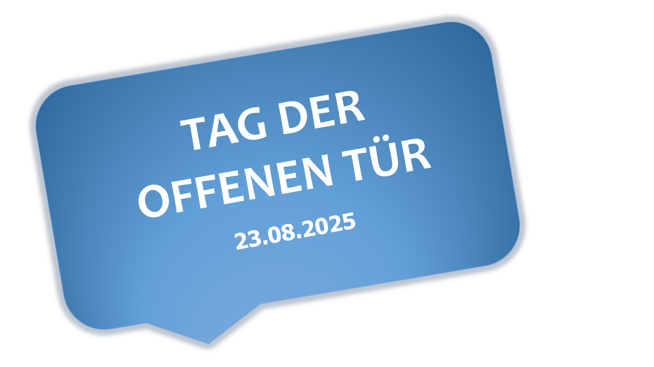 2025 Sprechblase Tag der offenen Tür