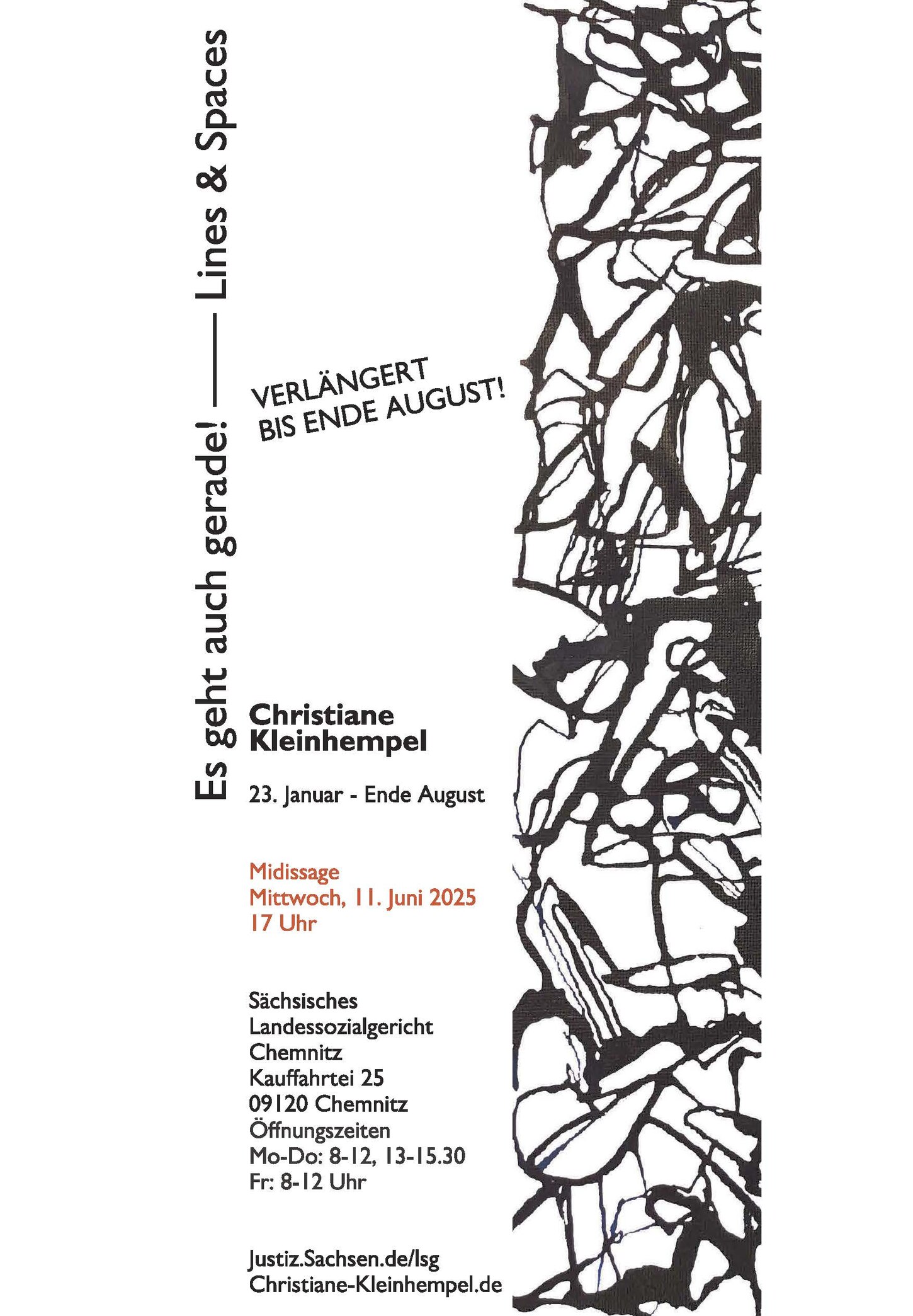 Ausstellung Es geht auch gerade! - Lines & Spaces