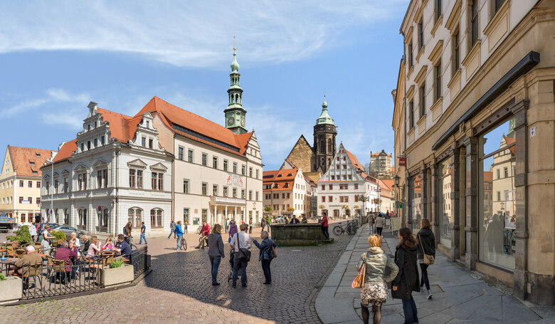 Foto des Marktplatzes in Pirna.