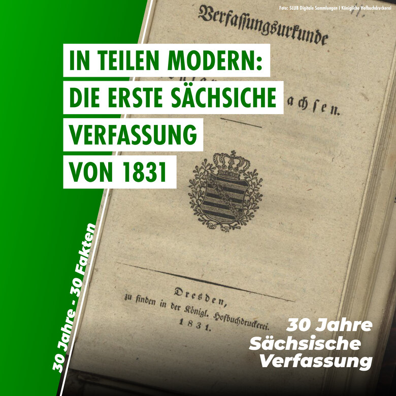 Deckblatt der ersten Landesverfassung von 1831