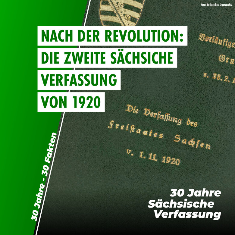 Deckblatt der zweiten Sächsischen Verfassung